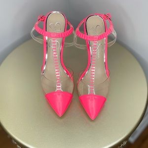 Neon Pointed Toe Heels